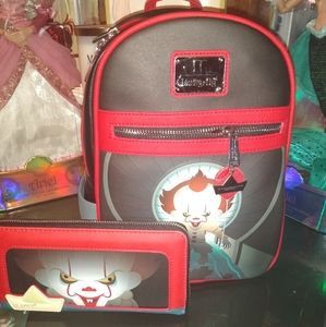 Loungefly IT Pennywise Mini Backpack + Wallet